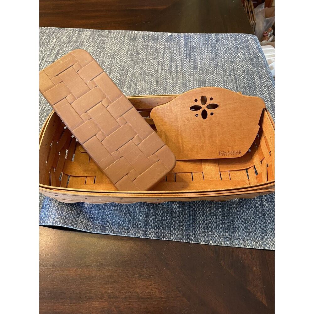 Longaberger 1992 Bread Basket 14X8 Divider And Brick